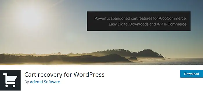 Cart Recovery for WordPress plugin page