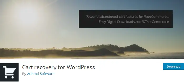 Cart Recovery for WordPress plugin page