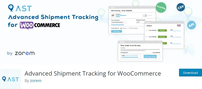 Advanced Shipment Tracking plugin page