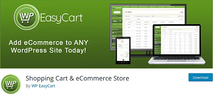 WP EasyCart plugin page