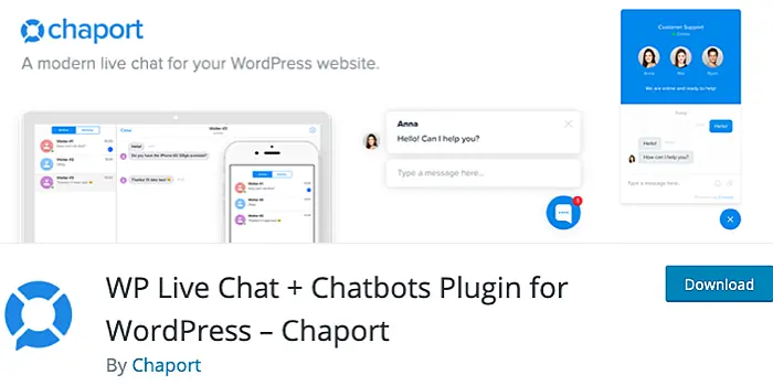 Chaport WordPress plugin page