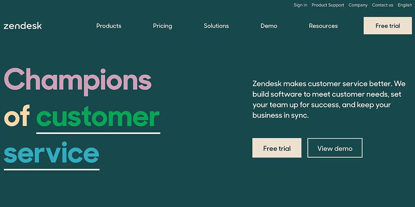 Zendesk website
