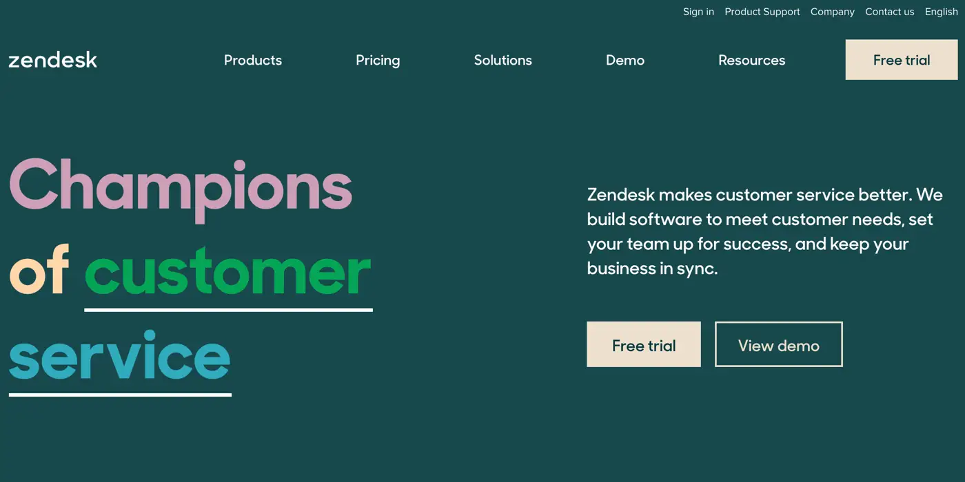 Zendesk website