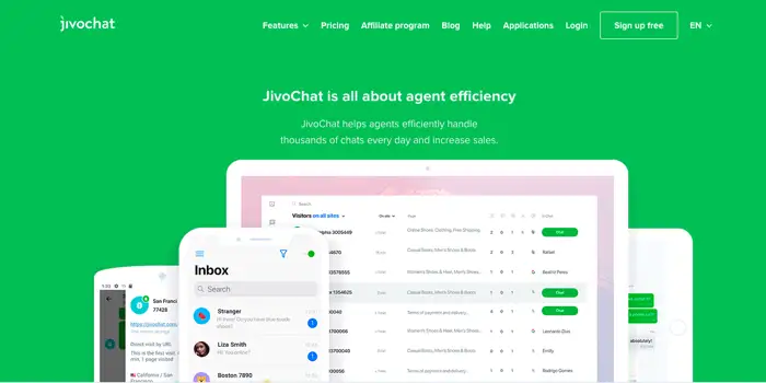 JivoChat interface 