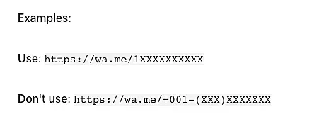 Example of Whatsapp link