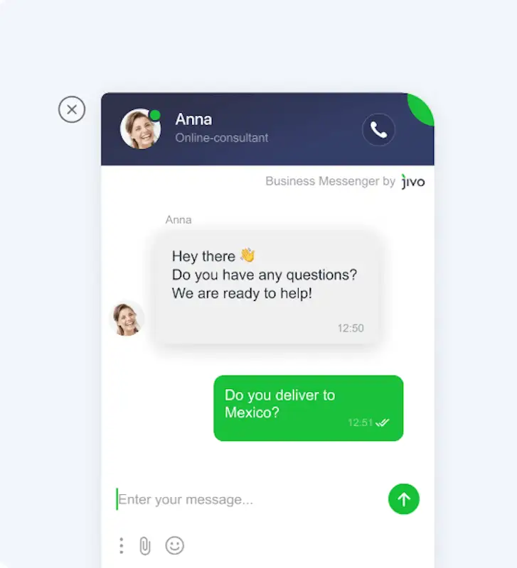 Live chat example