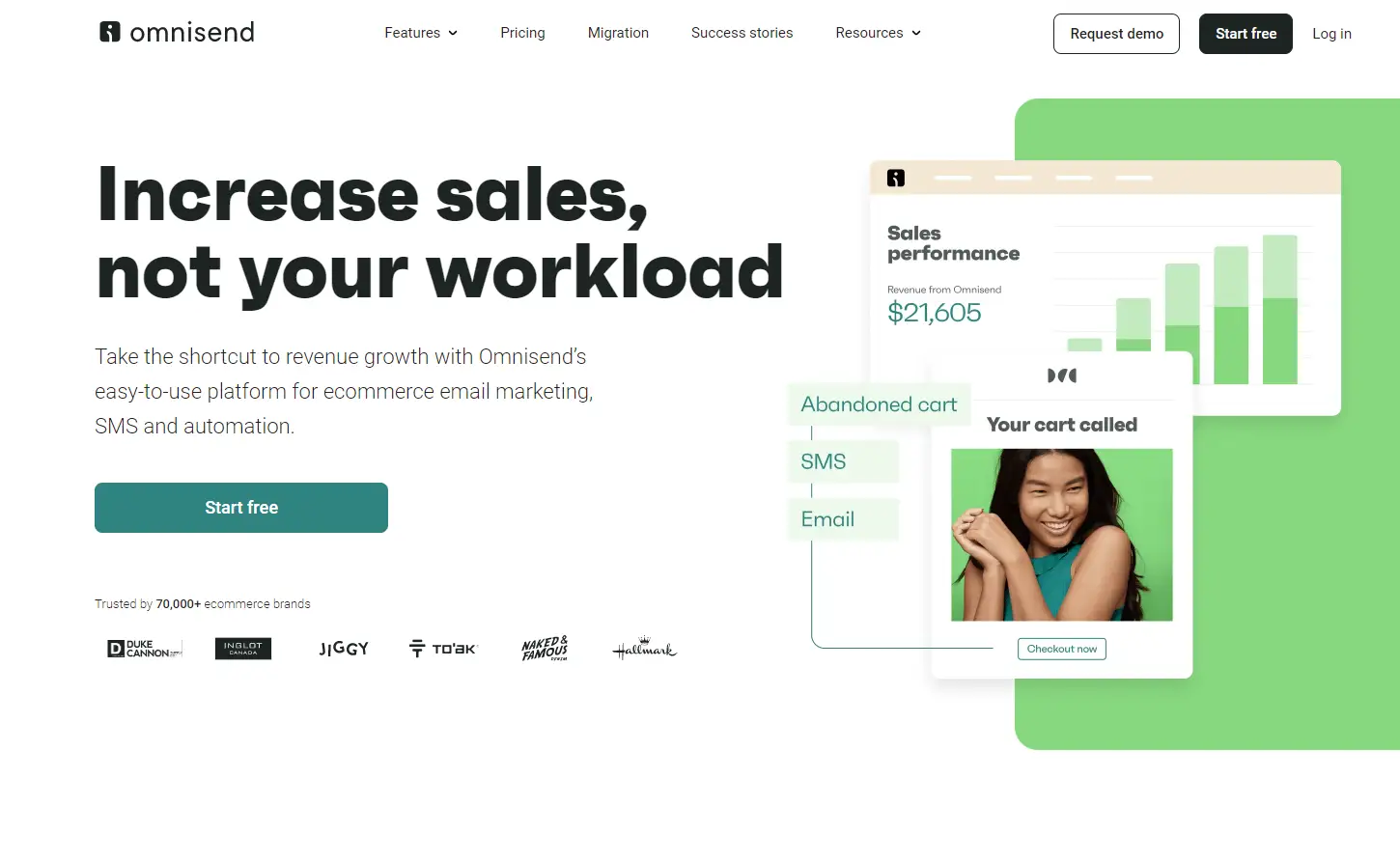Omnisend website