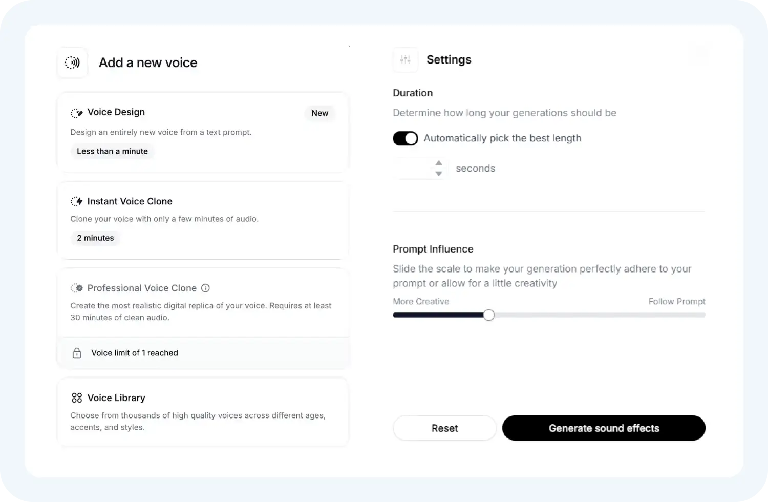Генерация голоса нейросетью ElevenLabs
