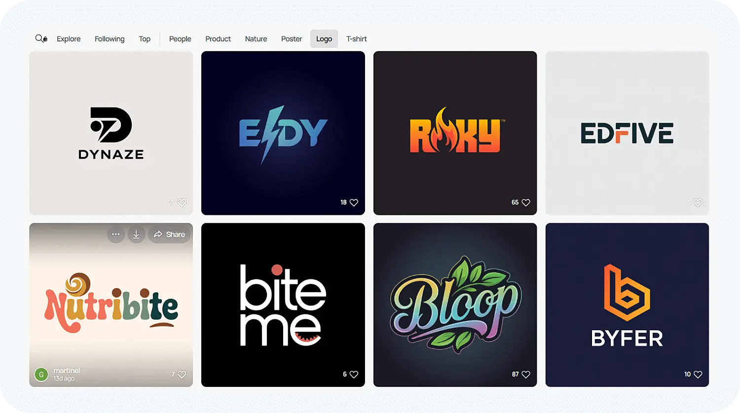 Логотипы пользователей в нейросети Ideogram