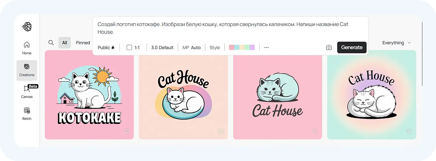 Русскоязычный промпт для нейросети Ideogram