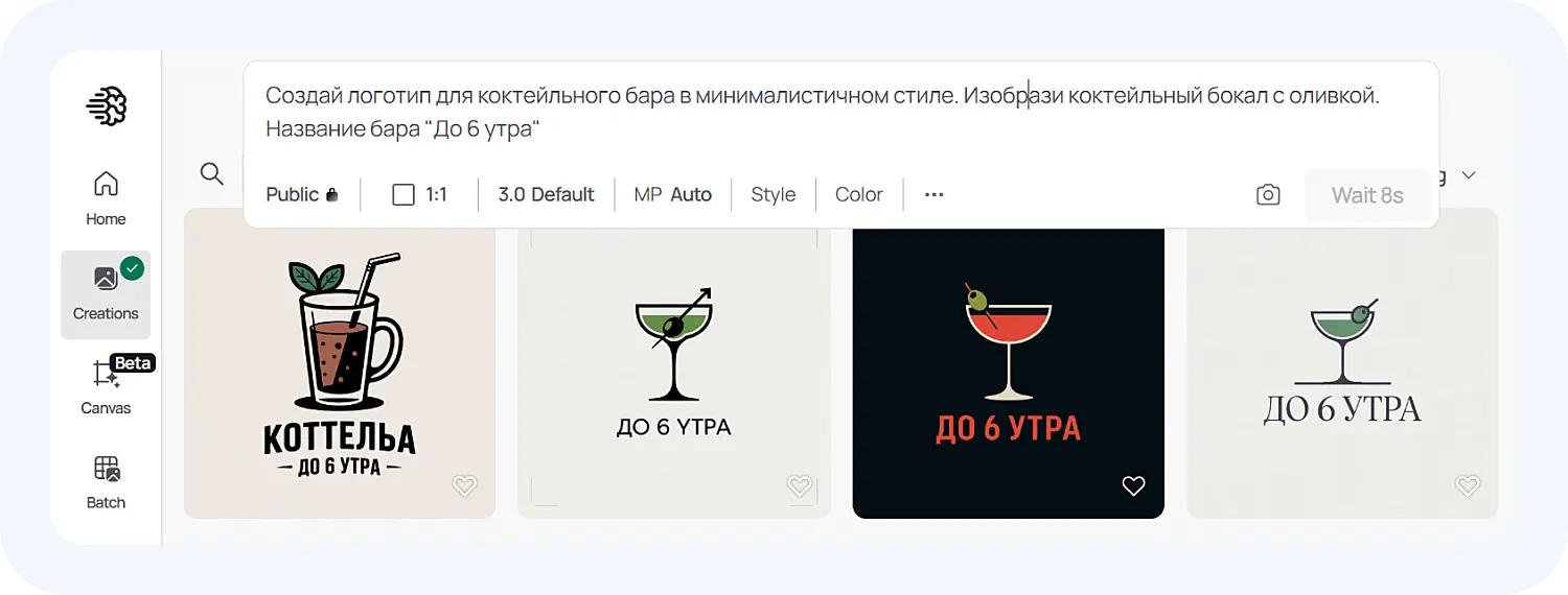 Логотипы с русскоязычной надписью в Ideogram