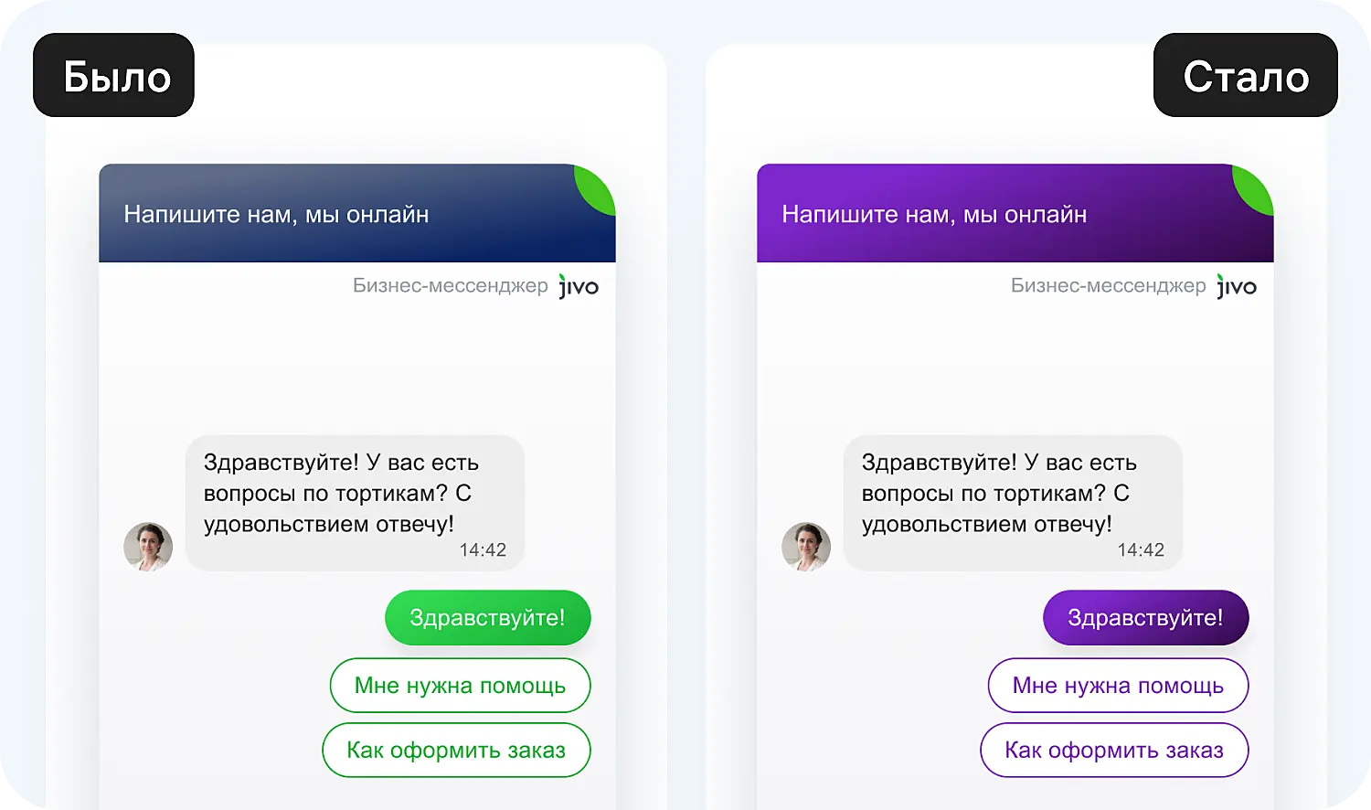 С помощью API можно кастомизировать виджет чата на сайте