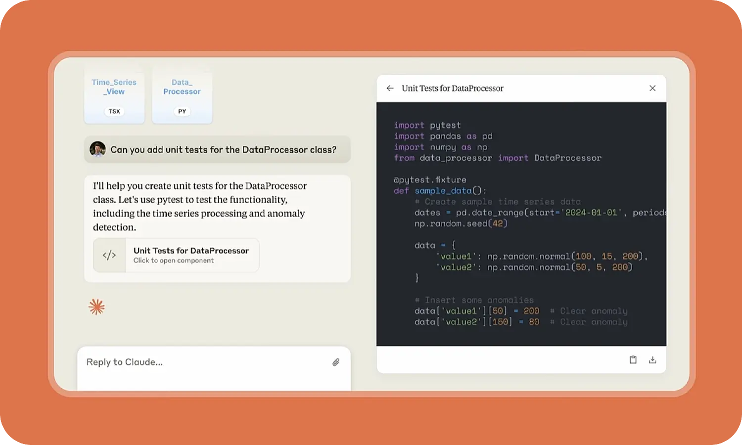 Интерфейс нейросети для генерации когда Claude