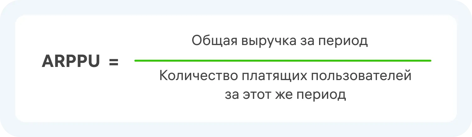 Формула расчета ARPPU