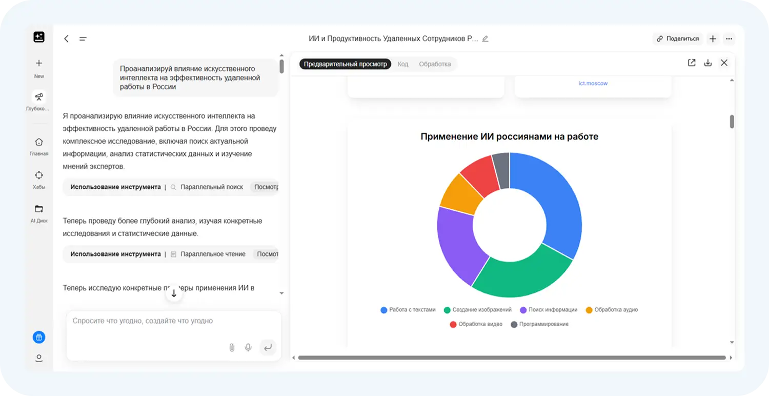 Создание отчетов через ИИ GenSpark