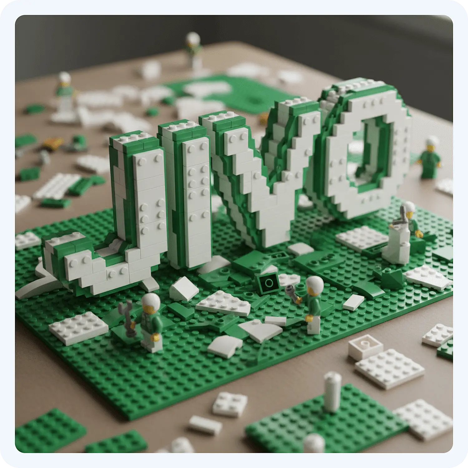 Логотип Jivo из конструктора LEGO