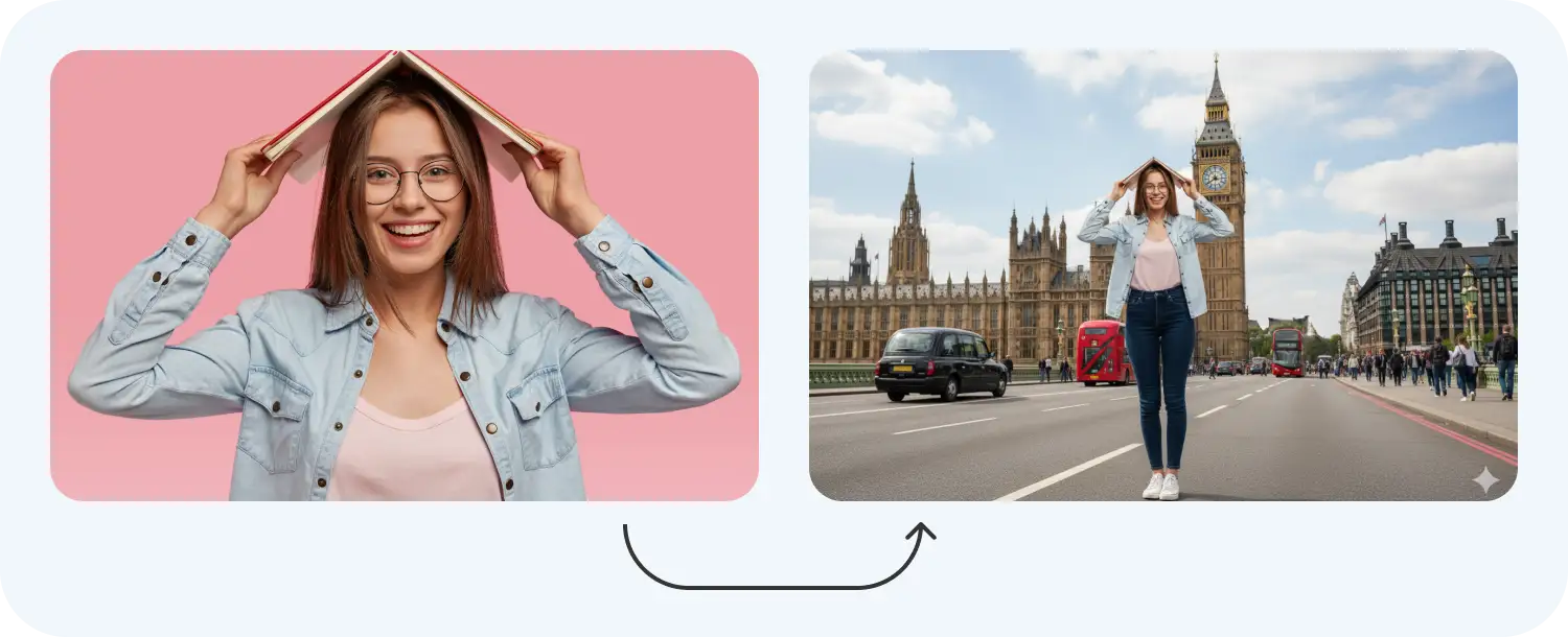 Референс сделан автором wayhomestudio и взят с сайта freepik.com Нейросеть Nano Banana от Google — это инструмент, который может перенести модель в другую локацию