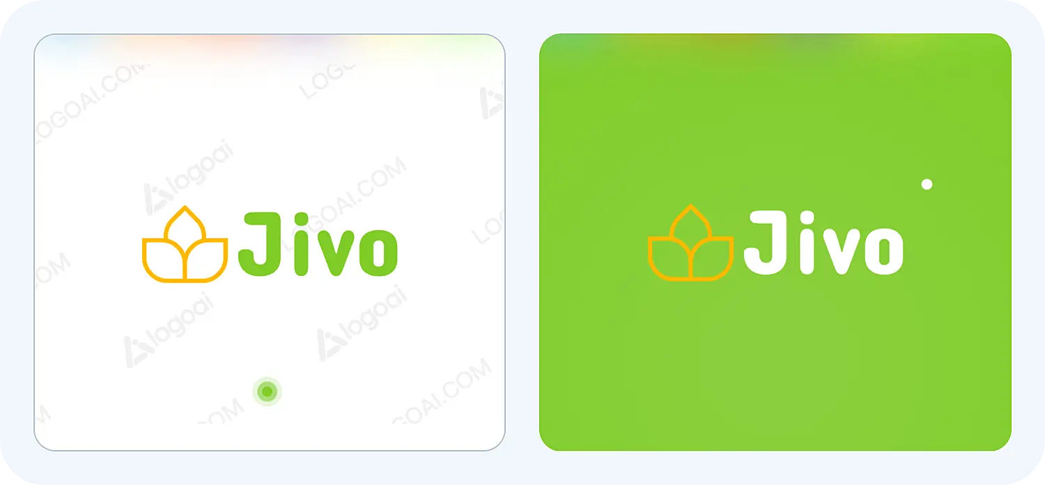 Пример лого Jivo, созданного ИИ