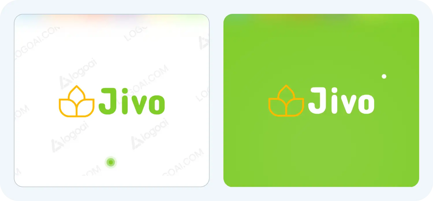 Пример лого Jivo, созданного ИИ