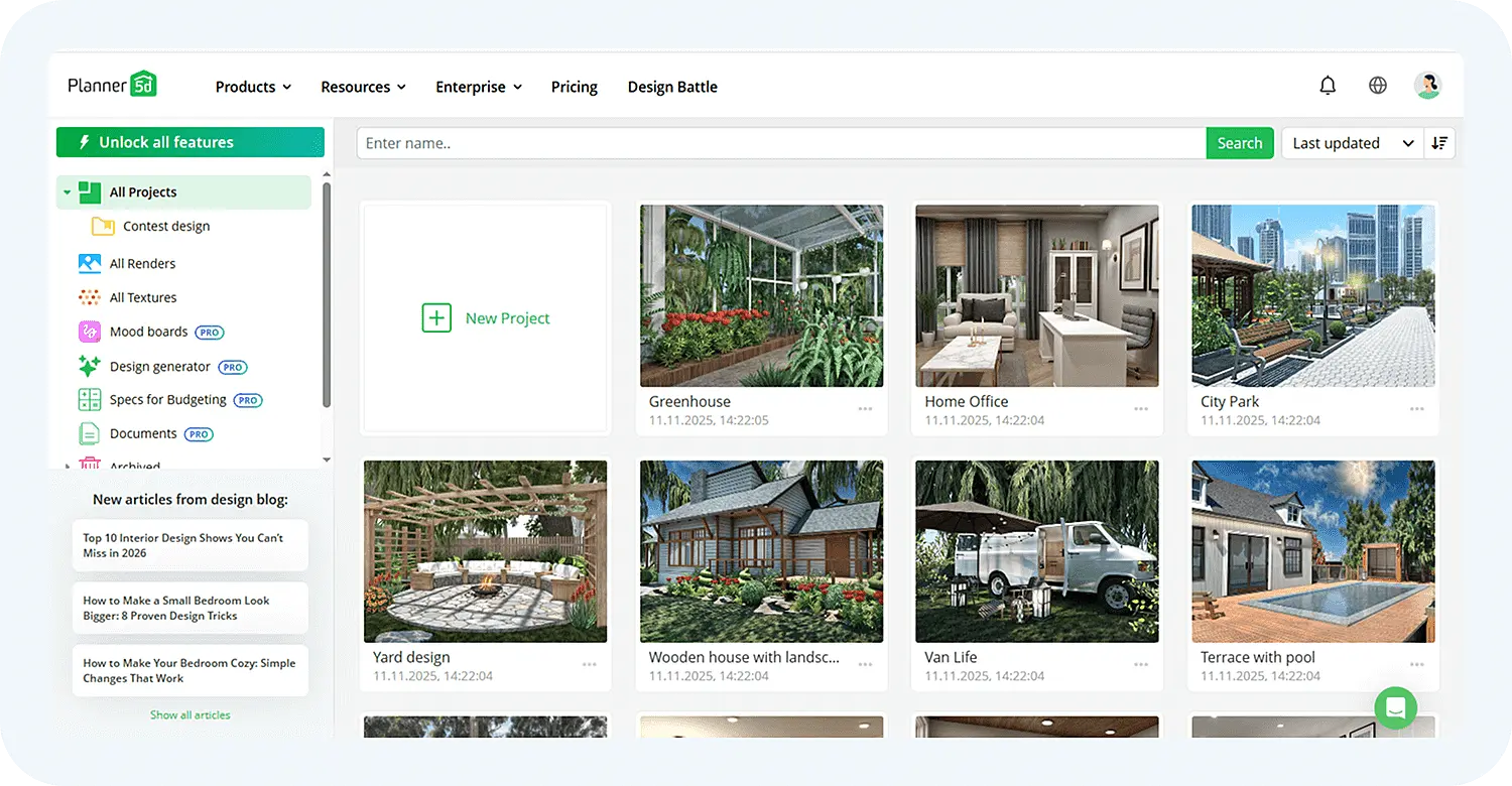 ИИ план интерьера с визуализацией
