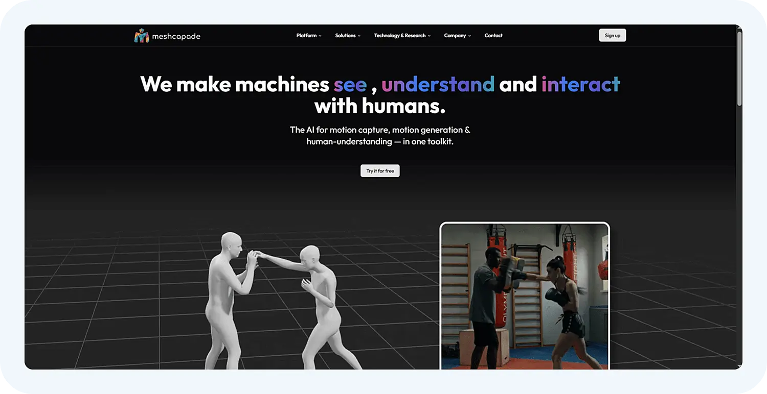 Создание 3D персонажей с ИИ от Meshcapade