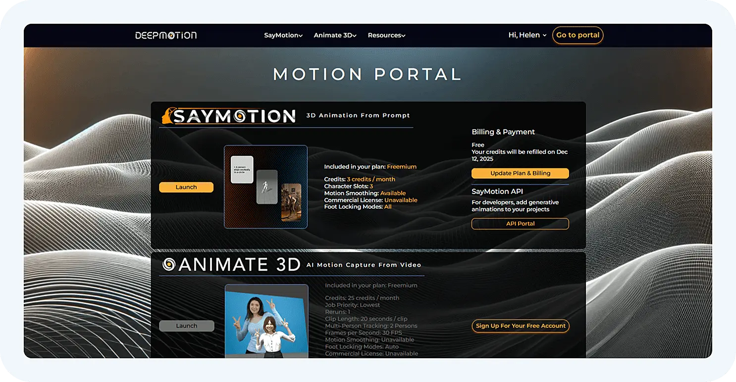 Создание 3Д модели в DeepMotion