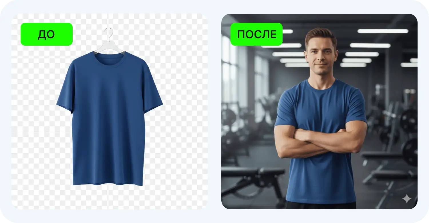 Генерация фотографии мужчины по промпту для Nano Banana