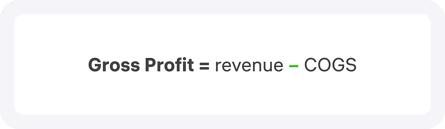 Формула Gross Profit из выручки для расчета юнит-экономики