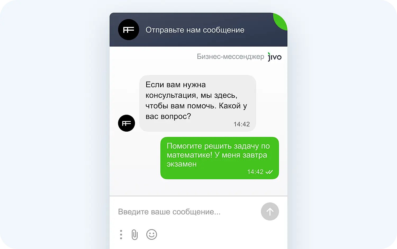 Виджет Jivo на сайте FINN FLARE