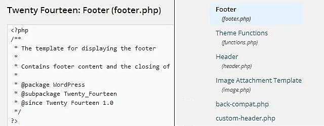 WordPress coding page
