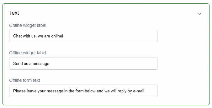 JivoChat page to create pre-defined messages