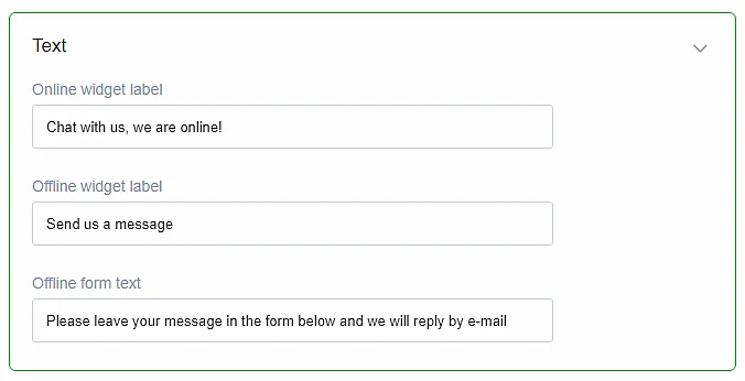 JivoChat page to create pre-defined messages