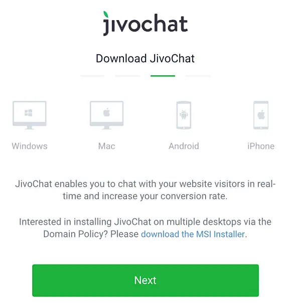JivoChat download page