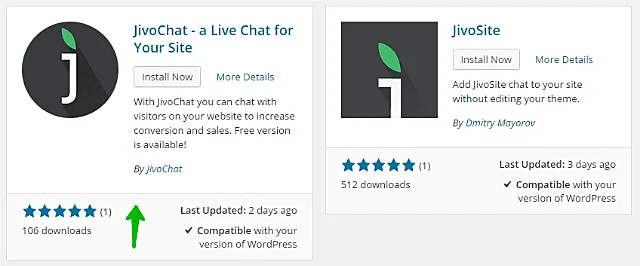 JivoChat plugin on WordPress