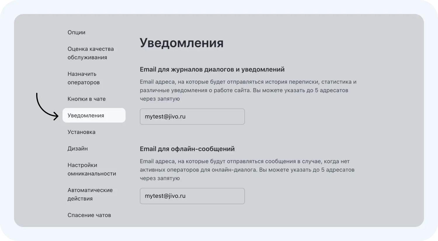 Контакты из офлайн-форм могут приходить на email