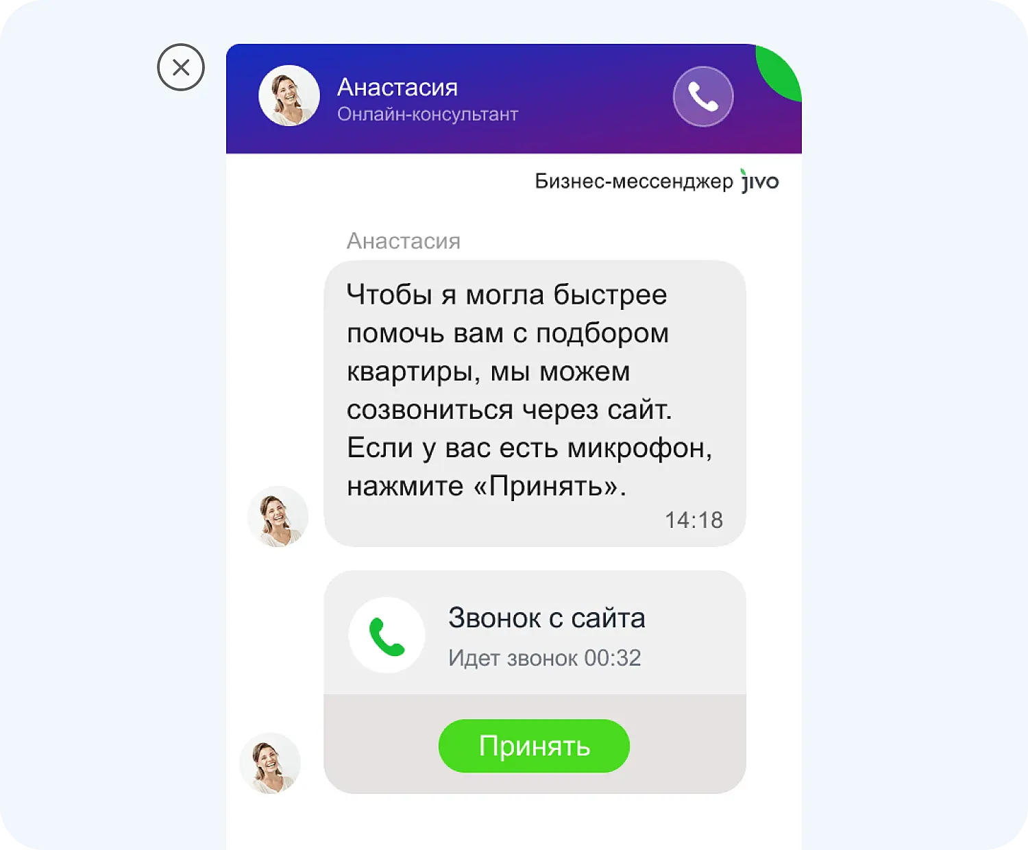 Звонок с сайта с помощью телефонии для бизнеса