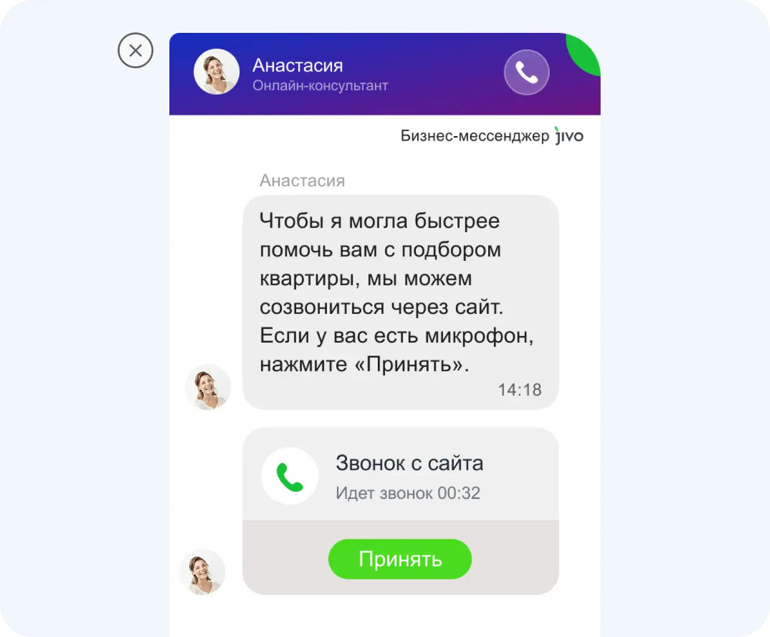 Звонок с сайта с помощью телефонии для бизнеса