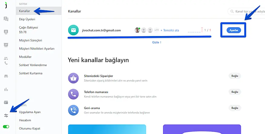 SMTP Ayarları Adım 1