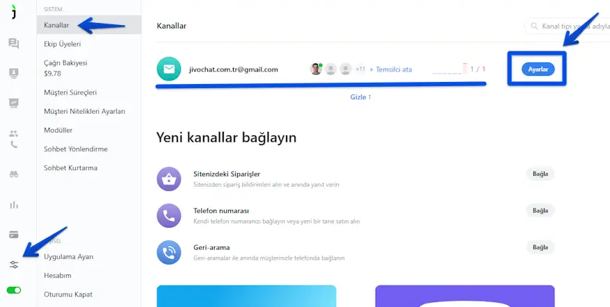 SMTP Ayarları Adım 1